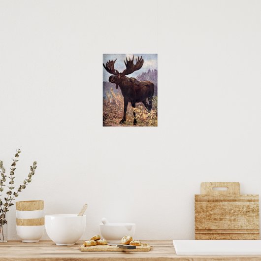  wilde dieren, los of elk door CE Swan Poster (Keuken)