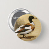 wilde dieren, Mallard Duck Ronde Button 5,7 Cm (Voorkant /achterkant)