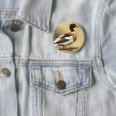 wilde dieren, Mallard Duck Ronde Button 5,7 Cm (In situ)
