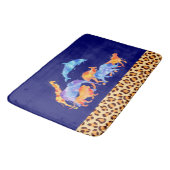 Wilde dieren met luipaard badmat (Gekanteld)