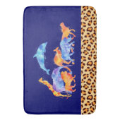 Wilde dieren met luipaard badmat (Voorkant Verticaal)