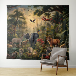 Wilde Dieren Muurkunst- Jungle Dieren Foto Wandkleed