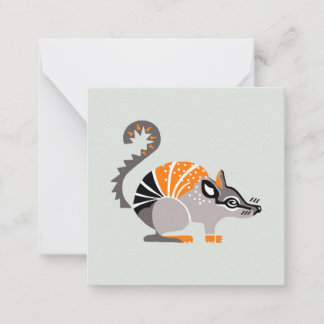 Wilde dieren - NUMBAT - Bedreigd dier - Groen Notitiekaartje