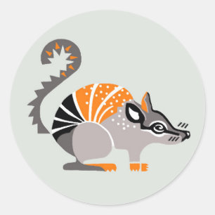 Wilde dieren - NUMBAT - Instandhouding - Australië Ronde Sticker