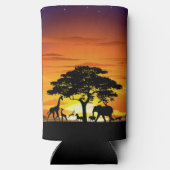 Wilde dieren op de Afrikaanse Savanna Sunset (Achterkant)