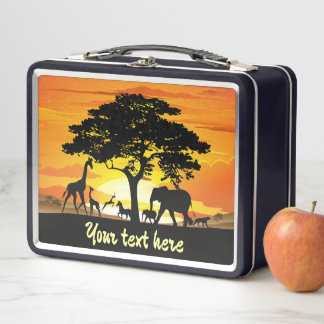 Wilde dieren op de Afrikaanse Savanna Sunset