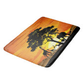 Wilde dieren op de Afrikaanse Savanna Sunset Badmat (Gekanteld)