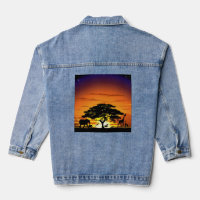 Wilde dieren op de Afrikaanse Savanna Sunset