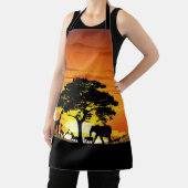 Wilde dieren op de Afrikaanse Savanna Sunset Schort (Insitu)