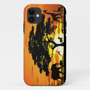 Wilde dieren op Savannah Sunset iPhone 5 Hoesjes