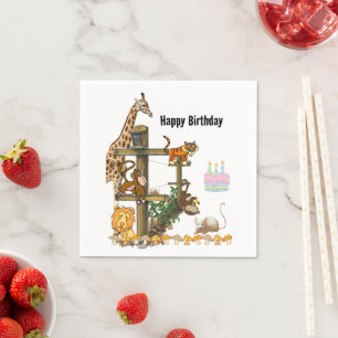 Wilde dieren Papier servetten