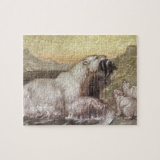  wilde dieren, Polaire Beren van Louis Sargent Legpuzzel (Horizontaal)