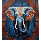 Wilde dieren portretteren reflecties douchegordijn (Voorkant)