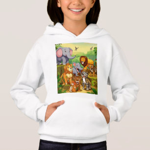 Wilde dieren print meisjes hoodies / Zazzle