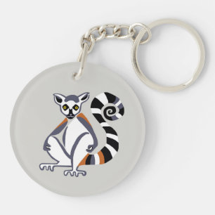 Wilde dieren - RingstaartLEMUR - Bedreigd dier - Sleutelhanger