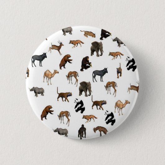 Wilde dieren ronde button 5,7 cm (Voorkant)