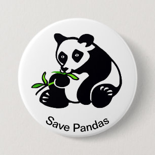 Wilde dieren - Save PANDAS - wildlife Ronde Button 7,6 Cm