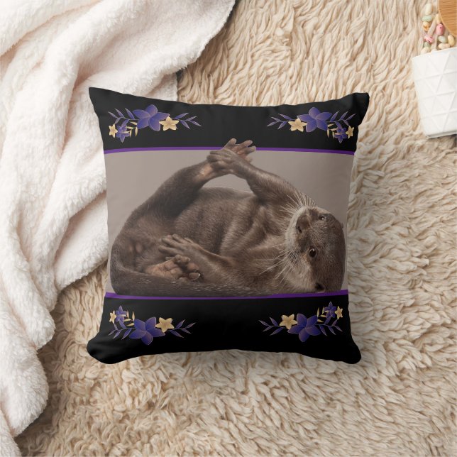 Wilde Dieren - Schattige otterkussen Kussen (Deken)