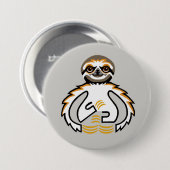 Wilde dieren - SLOTH - Instandhouding - Natuur Ronde Button 7,6 Cm (Voorkant /achterkant)