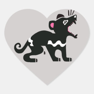 Wilde dieren - Tasmaanse DUIVEL - Wildlife - Hart Sticker