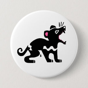 Wilde dieren - TASMANIAN DEVIL- buideldieren Ronde Button 7,6 Cm