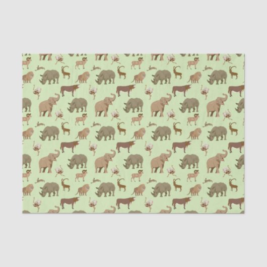Wilde dieren tissuepapier (Voorkant)