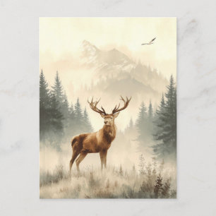 Wilde dieren van Alaska. Rendieren.. Ansichtkaart Briefkaart