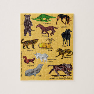 Wilde dieren van de Wereldpuzzel Legpuzzel