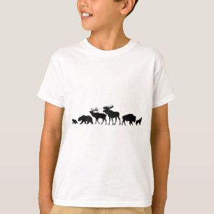 Wilde dieren van geelsteen t-shirt