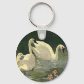 wilde dieren, Victoriaans witte zwanen Sleutelhanger (Voorkant)