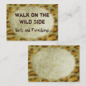 Wilde dierlijke producten visitekaartje (Voorkant / Achterkant)