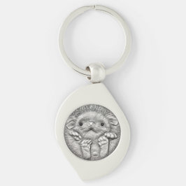 WILDE DINGEN: Silver Hedgel - Key Ring Sleutelhanger