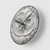 WILDE DINGEN: Silver Owl Round Wall klok (Hoek)