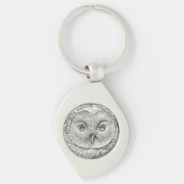 WILDE DINGEN: Silver Ural Owl Coin - Sleutelhanger