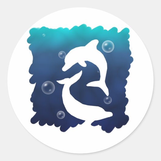 Wilde dolfijn Sticker (Voorkant)
