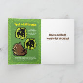 Wilde Echidna Puzzle Wenskaart Kaart (Binnen)