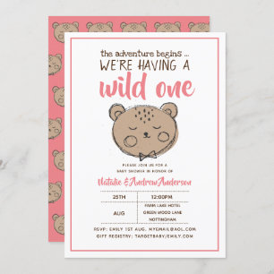 Wilde één bijtend Beer het avontuur begint geel Kaart