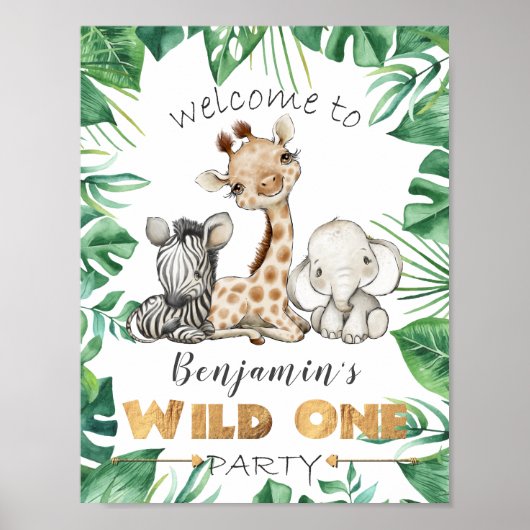 Wilde één dag Welkomstdeur van feestdag Poster (Voorkant)