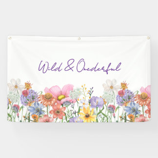 Wilde & Een-derful Wilde Bloem Verjaardag Spandoek