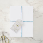 WILDE ÉÉN Goud & White Boho, 1 zaterdag OM HET EVE Cadeaulabel (Met Touw)