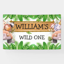 Wilde Eén JUNGLE Safari Dieren Verjaardag