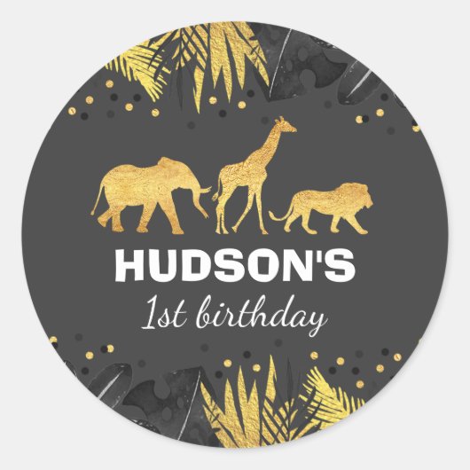 Wilde één partij vecht Label Sticker Oerwouden (Voorkant)