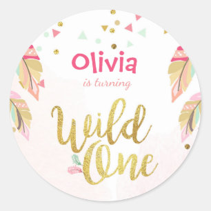 Wilde één partij voor Labels Envelope Sticker Gold