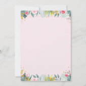 Wilde één roze goudfeest kaart (Achterkant)