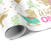 Wilde een schattige dinosaurus cadeaupapier (Rol Hoek)