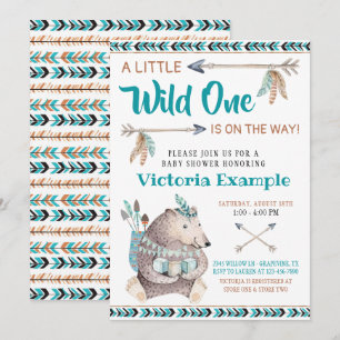 Wilde Eén Stambeer Baby Shower Uitnodigingen