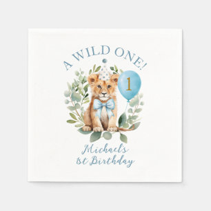 Wilde Eén Verjaardag Leeuwen Jongen Verjaardag Blo Servet