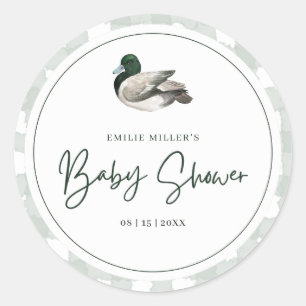 Wilde Eend Baby Shower Cadeaubaby Geslachtsneutraa Ronde Sticker