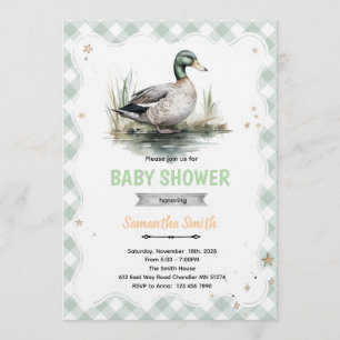 Wilde Eend Baby Shower Uitnodiging