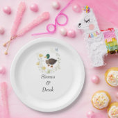 Wilde Eend Huwelijk Papieren Bordje (Feest)